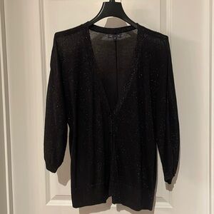 Gap Women’s Three Quarter Sleeve Black Sparkly Cardigan